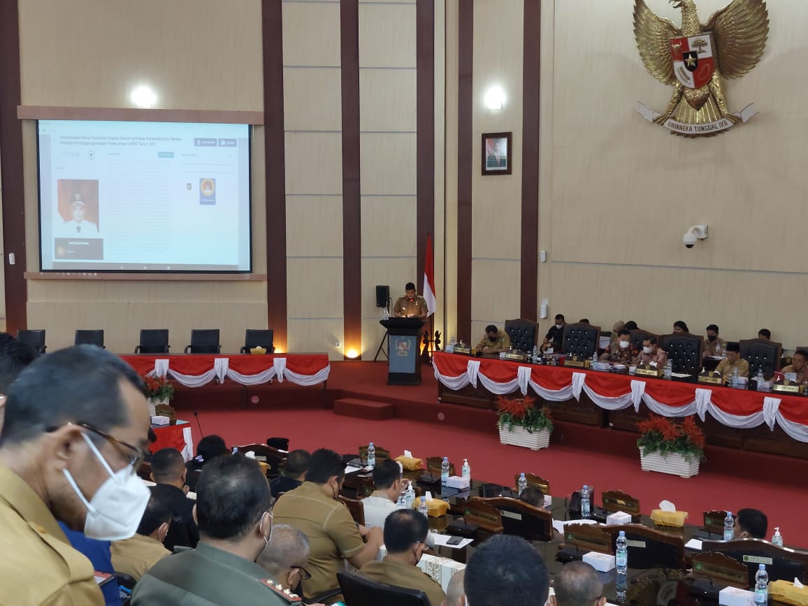 DPRD Medan Gelar Paripurna Penyampaian LPJ Walikota Medan TA 2021