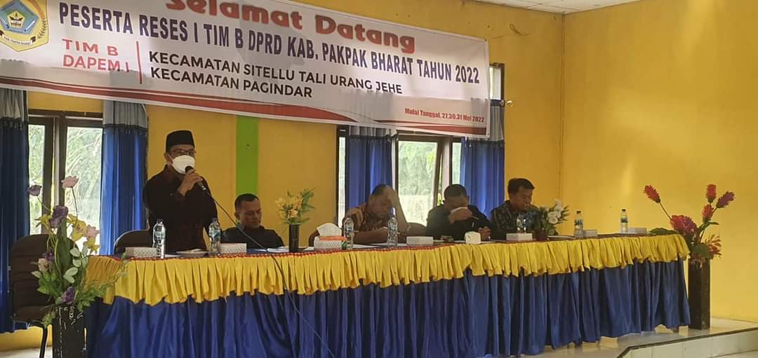 DPRD Pakpak Bharat Lakukan Kunjungan Reses Pertama Thn 2022 Di bagi Tiga TIM