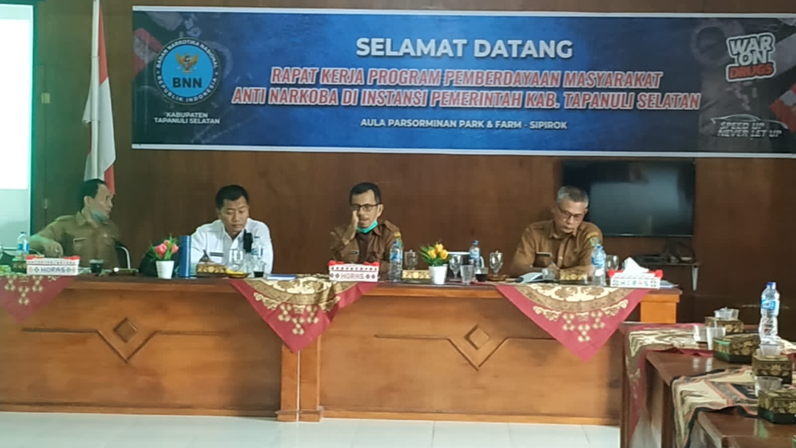 BNNK Tapsel Gelar Raker Program Pemberdayaan Masyarakat Anti Narkoba di Instansi Pemerintah