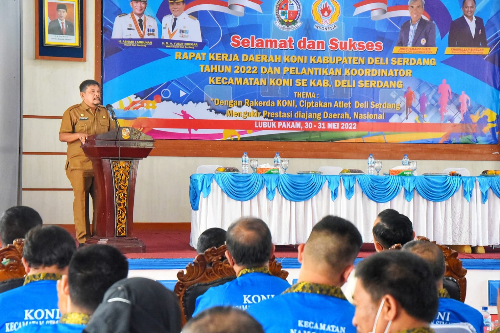 Sekda Buka Rakerda KONI Kabupaten Deli Serdang Tahun 2022