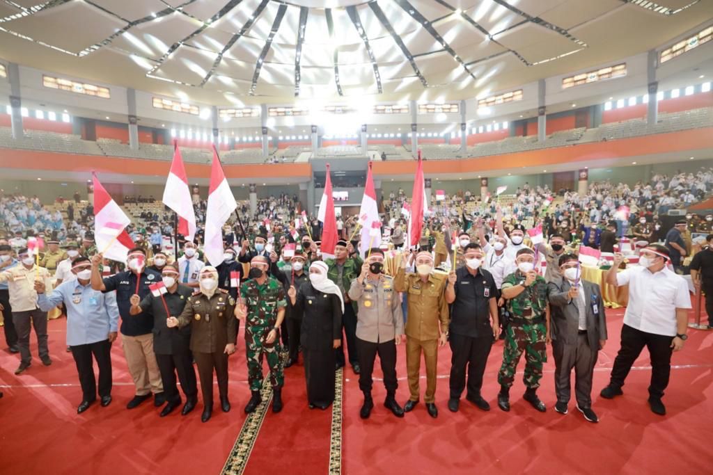 Forkopimda Jatim dan Elemen Masyarakat dari 7 Kabupaten/Kota Deklarasi Anti Narkoba dan Cinta NKRI di Universitas Negeri Malang