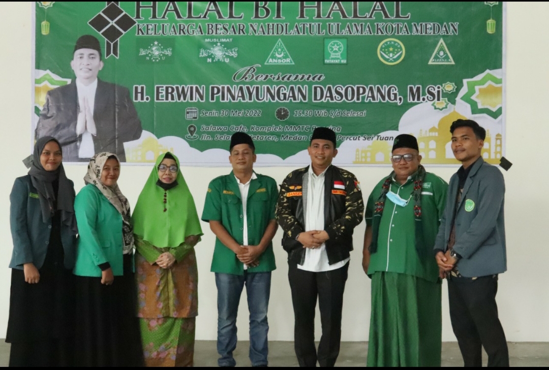 Halal Bihalal KB NU Kota Medan, Erwin Dasopang Diangkat Sebagai Anggota Kehormatan Banser