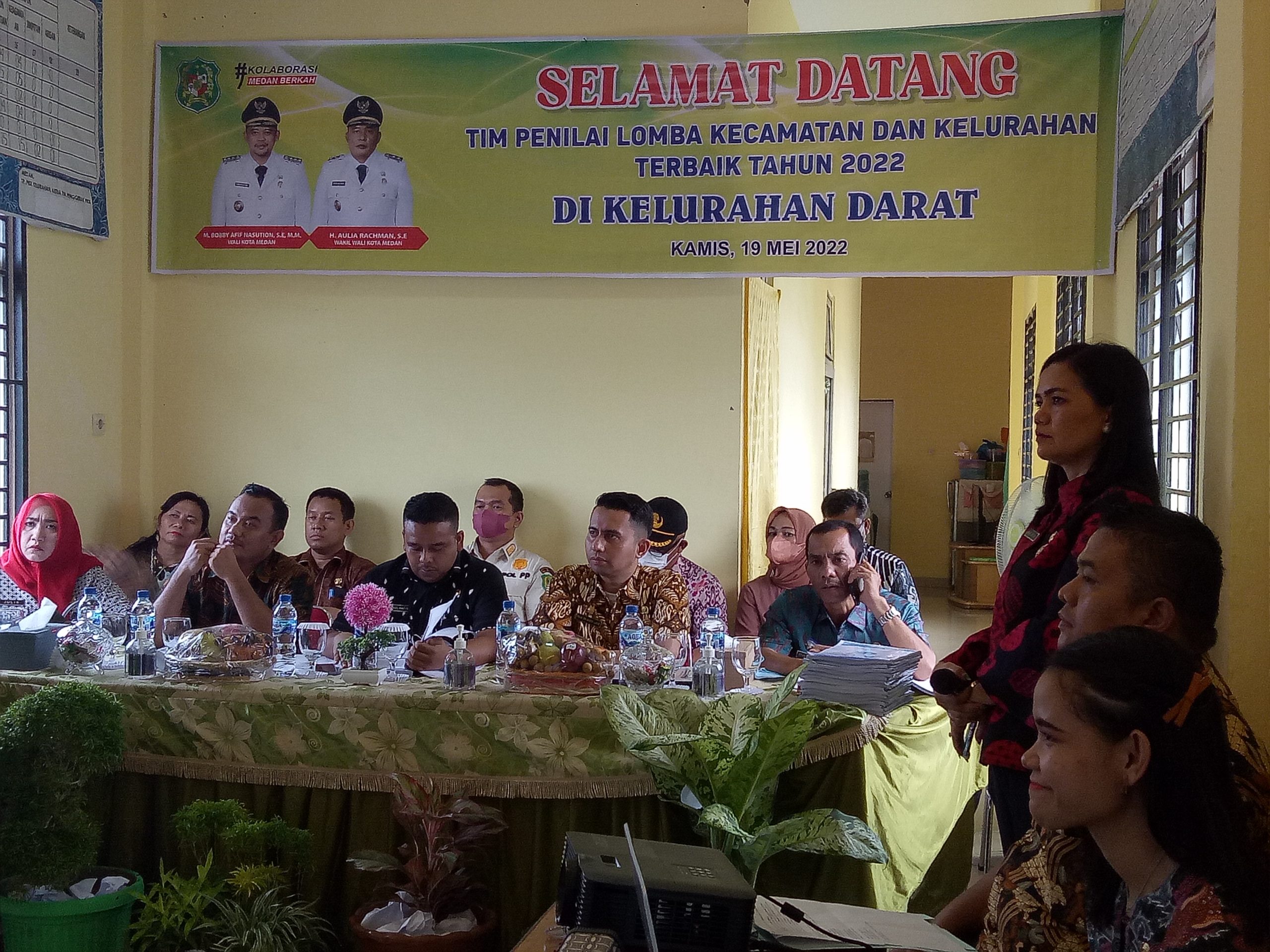 Tim Penilai Lomba Kecamatan dan Kelurahan Terbaik 2022 Kunjungi Kelurahan Darat Disambut Meriah dengan Tarian