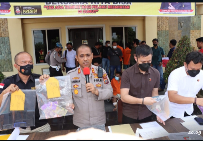 Polres Asahan Tangkap Para Pelaku Pencurian Dump Truck Bermuatan Buah Kelapa Sawit