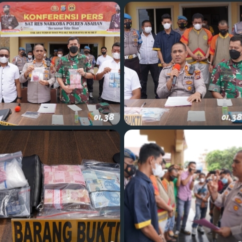 Kapolres Asahan Paparkan Kasus 1 Kg Sabu dan 280 Butir Pil Ekstasi