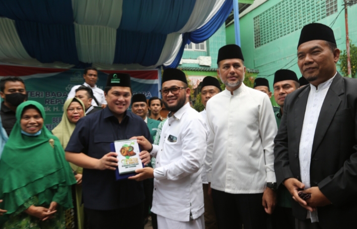 Wagub Sumut Sambut Kunjungan  Menteri Erick Thohir di Al Washliyah