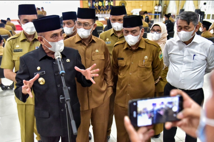 Tak Ingin Rugikan Bawahan, Gubernur Edy Rahmayadi Lantik  56 Pejabat Fungsional Pada Malam Hari
