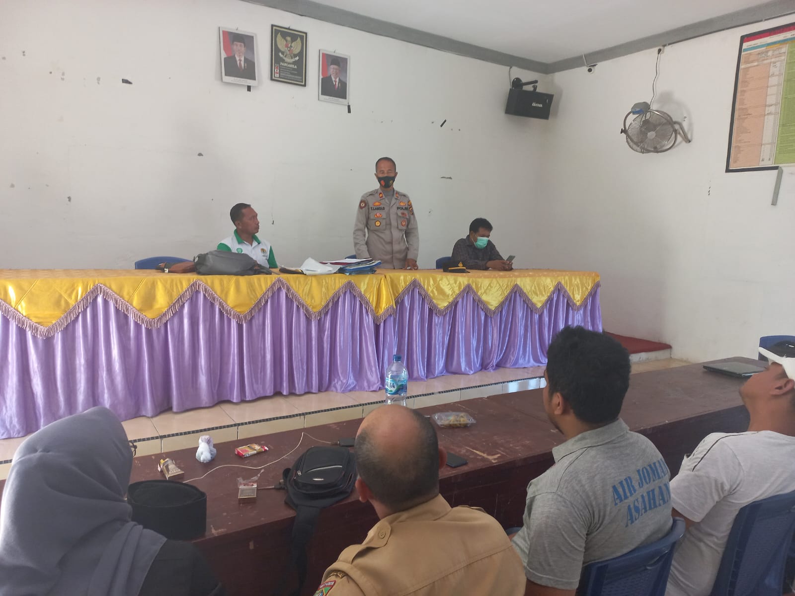 Kapolsek Air Joman Polres Asahan Silaturahmi ke Desa-Desa yang Akan Laksanakan Pilkades 2022