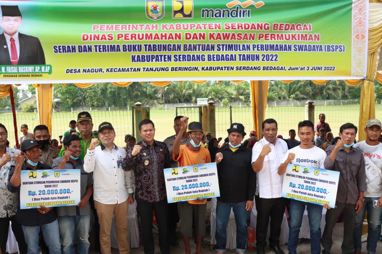 Sergai Peringkat ke-2 Daerah Terbanyak Penerima BSPS se-Sumut