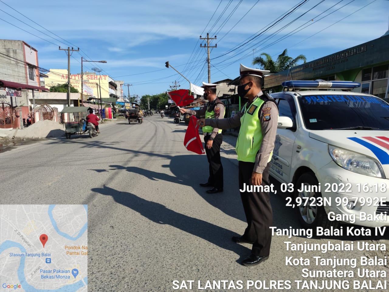 Tertibkan Pelanggaran Lalu Lintas, Satlantas Polres Tanjungbalai Lakukan Patroli Sore
