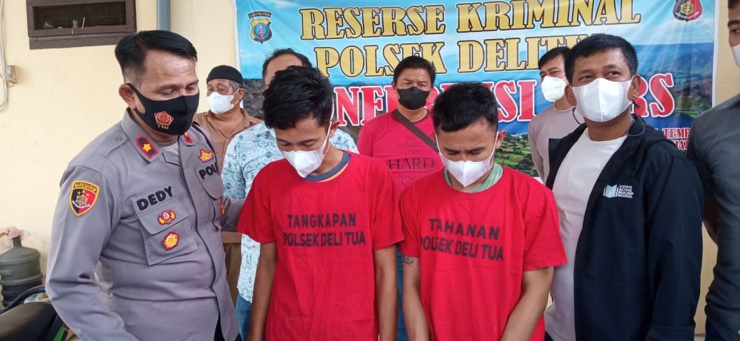 Unit Reskrim Polsek Delitua Ringkus 2 Pelaku Curanmor dan 3 Sepmor Diamankan.