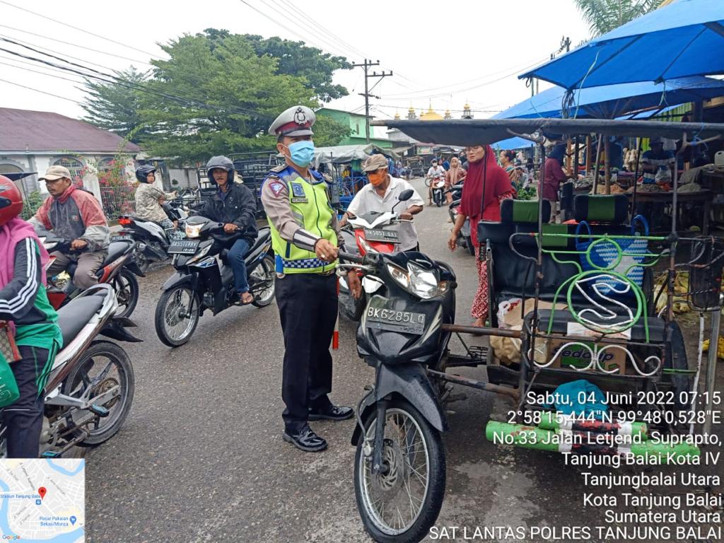 Guna Kelancaran Berkendara, Satlantas Polres Tanjungbalai Gatur Lalin