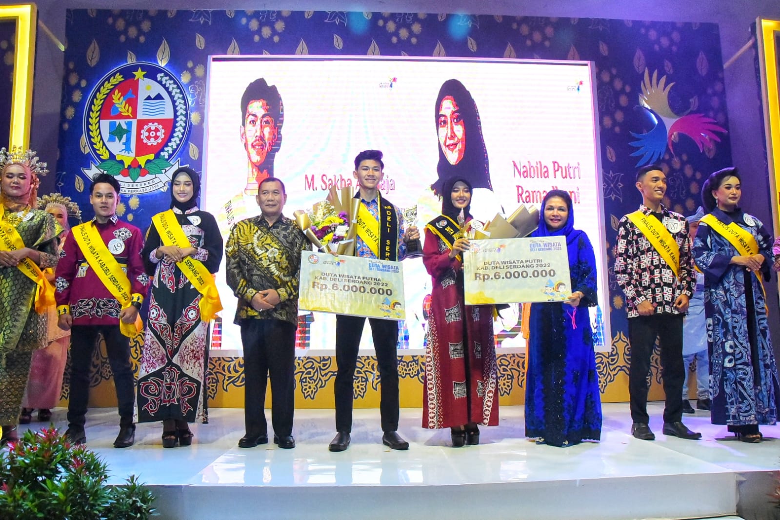 M Sakha Admaja dan Nabila Putri Ramadhani Terpilih Jadi Duta Wisata Deli Serdang 2022