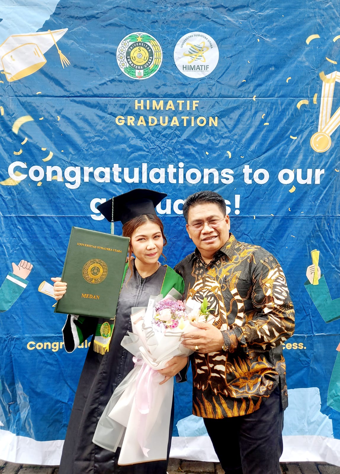 1.150 Wisudawan USU Dilantik,  Salah Seorang Yang Diwisuda Bella Olivia, Putri CEO Sumut24 Group