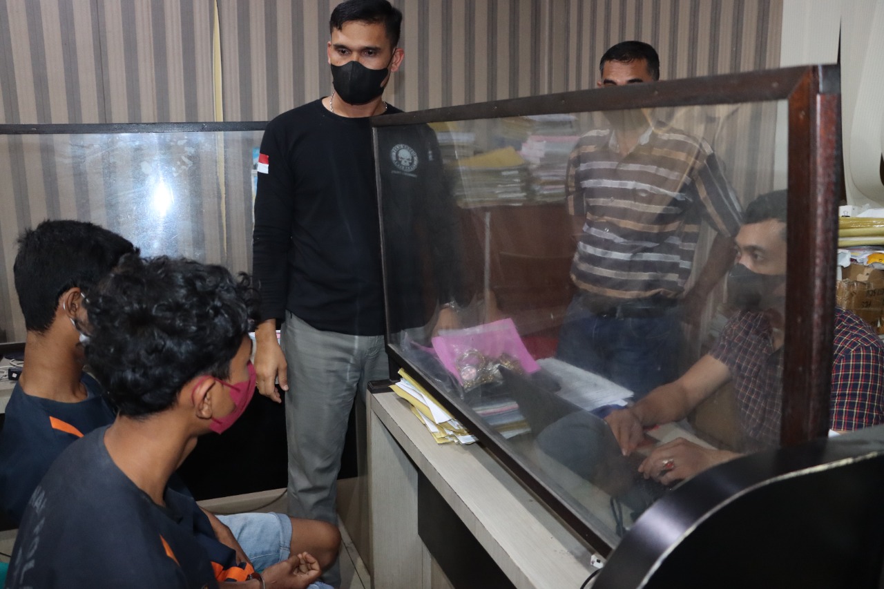 Dua Pelaku Curanmor Diringkus Tekab Polres Labuhan Batu.