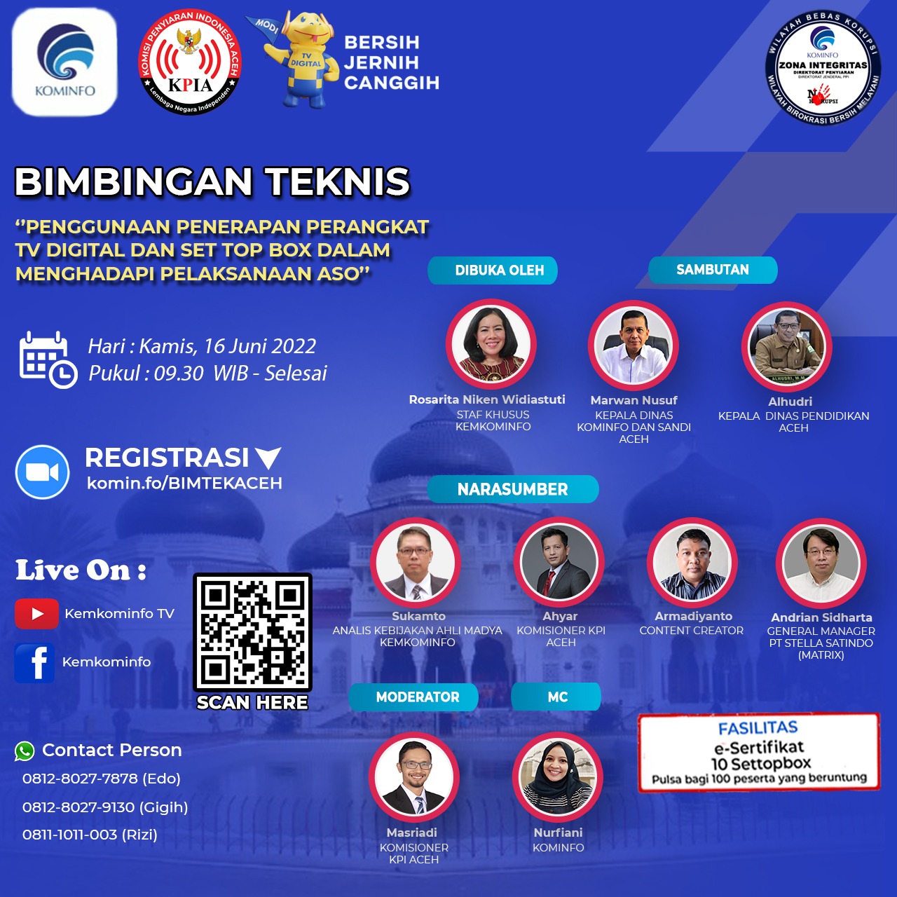 Kominfo Aceh Gelar Bimtek Penerapan Perangkat TV Digital dan Set Top Box dalam menghadapi Pelaksanaan ASO