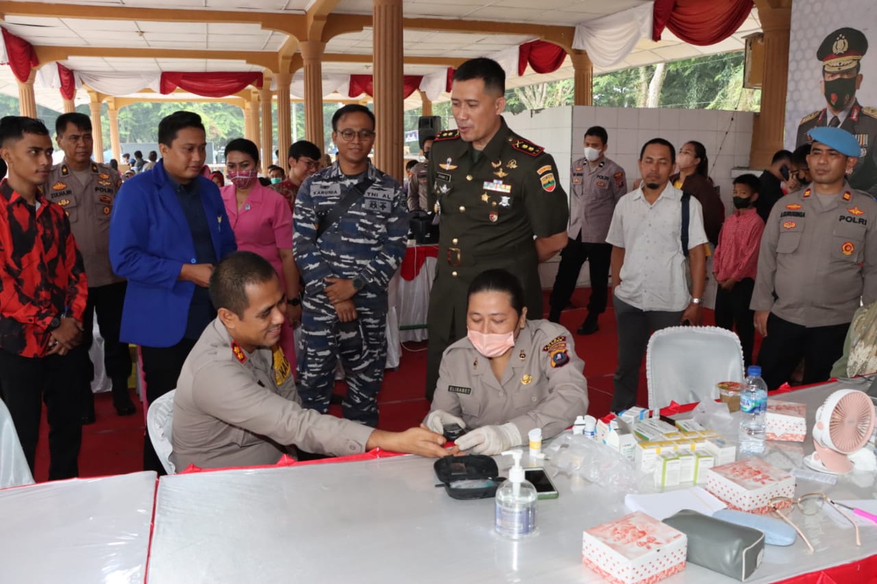 Sambut HUT Bhayangkara ke 76, Polres Asahan Gelar Bakti Kesehatan