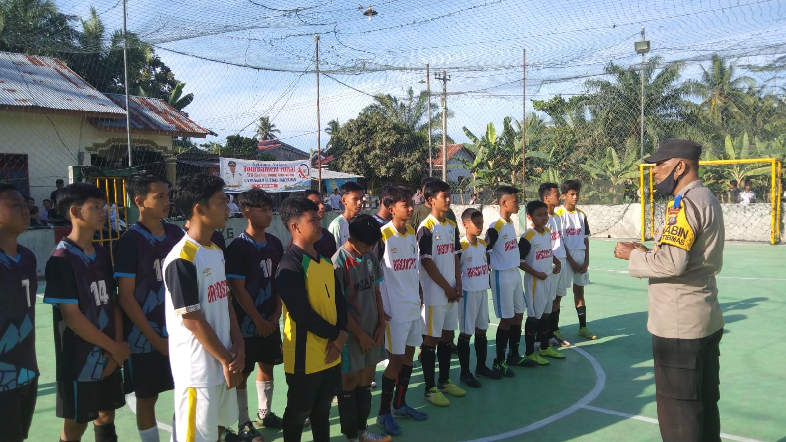 Bhabinkamtimas Polsek Air Joman Polres Asahan Buka Tournament Futsal AYG 2022