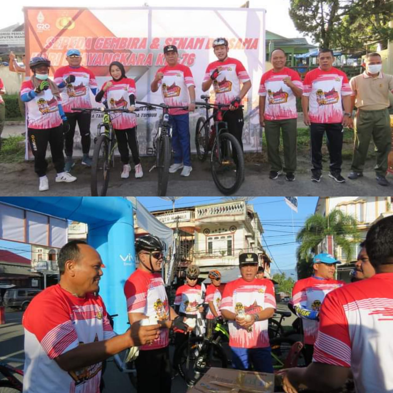 Bupati Madina Lepas Peserta Sepeda Gembira dan Senam Bersama HUT Bhayangkara