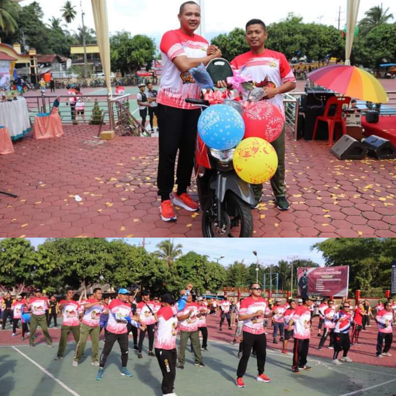 DALAM RANGKA MENYAMBUT HUT BHAYANGKARA KE 76 POLRES MANDAILING NATAL ADAKAN FUN BIKE DAN SENAM BERSAMA