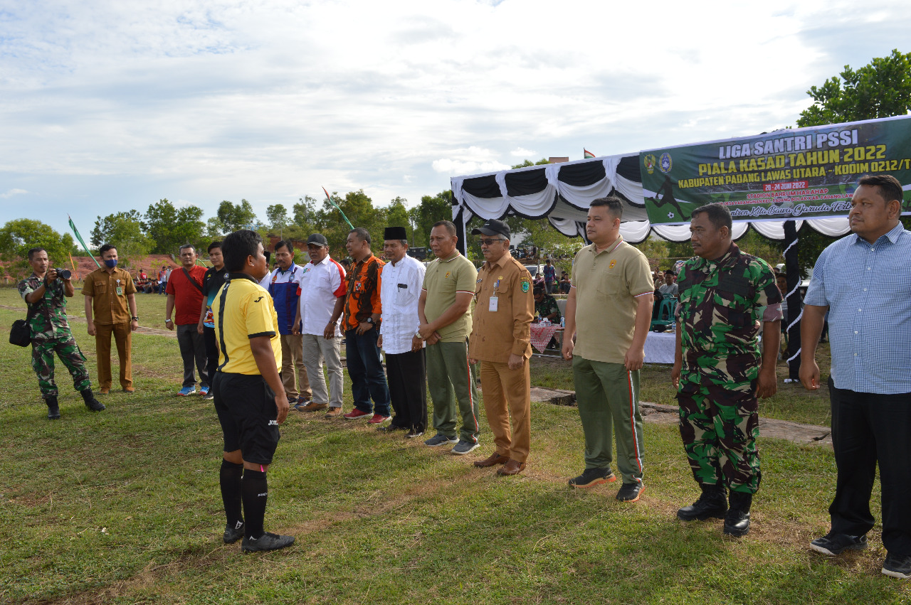 Liga Santri Piala KSAD Wilayah Kodim 0212/Tapsel Tingkat Kab. Paluta Secara Resmi Dibuka