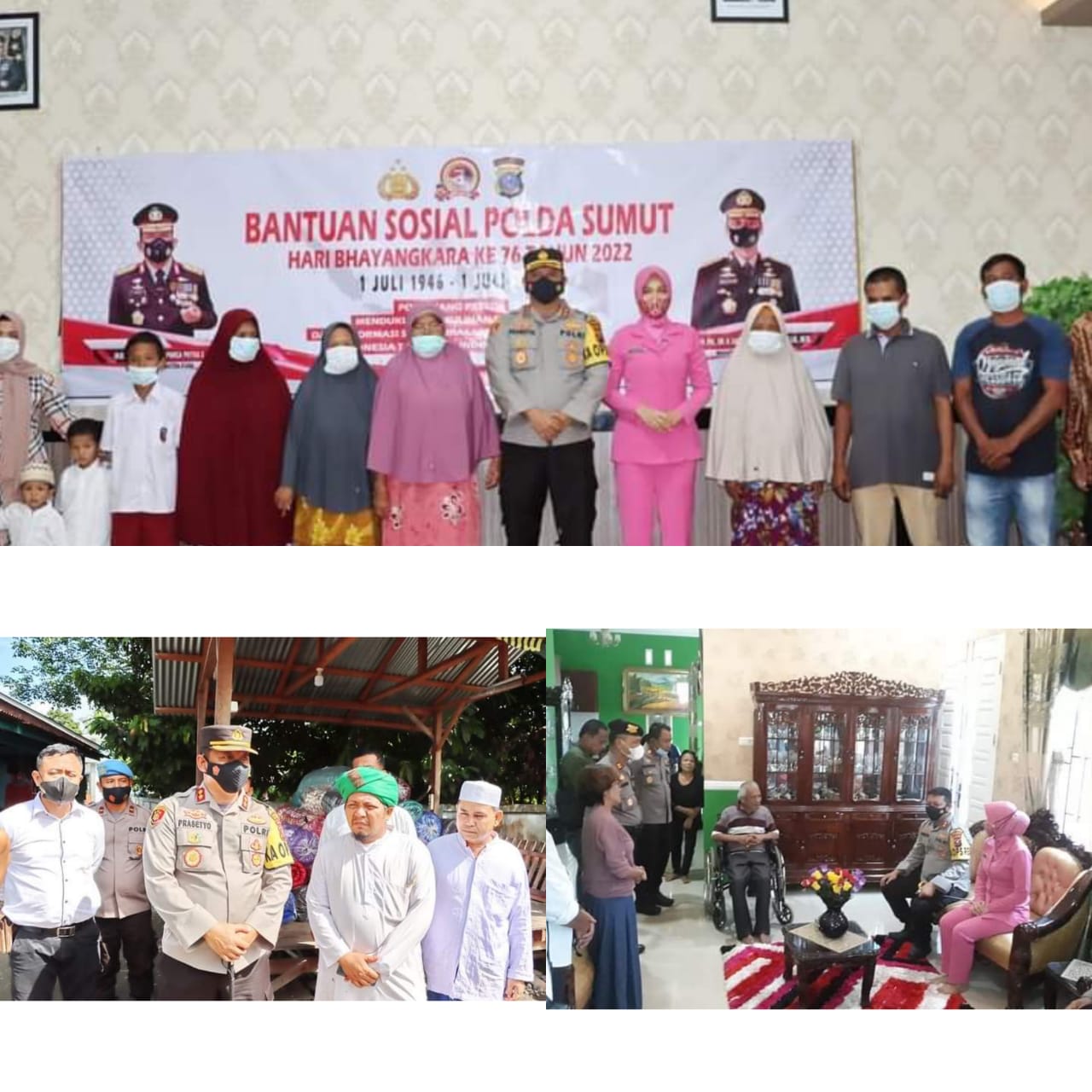 Dalam Rangka HUT Bhayangkara Ke 76,Kapolres Sidimpuan Beserta Jajaran Bagikan Ratusan Paket Sembako