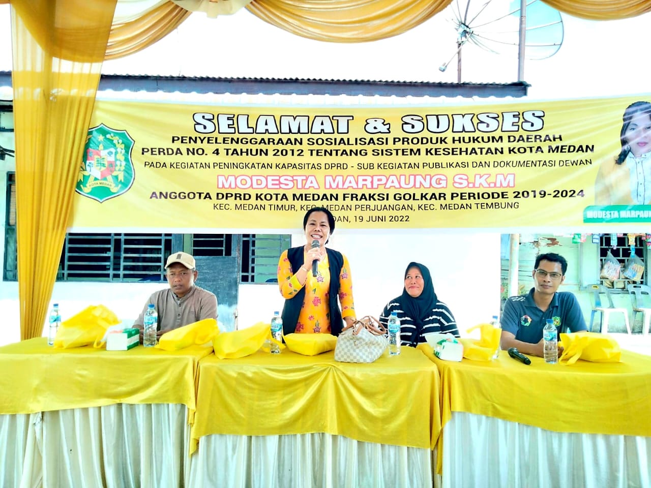Modesta Marpaung Ajak  Masyarakat Peduli dan Pastikan Tercover BPJS Kesehatan