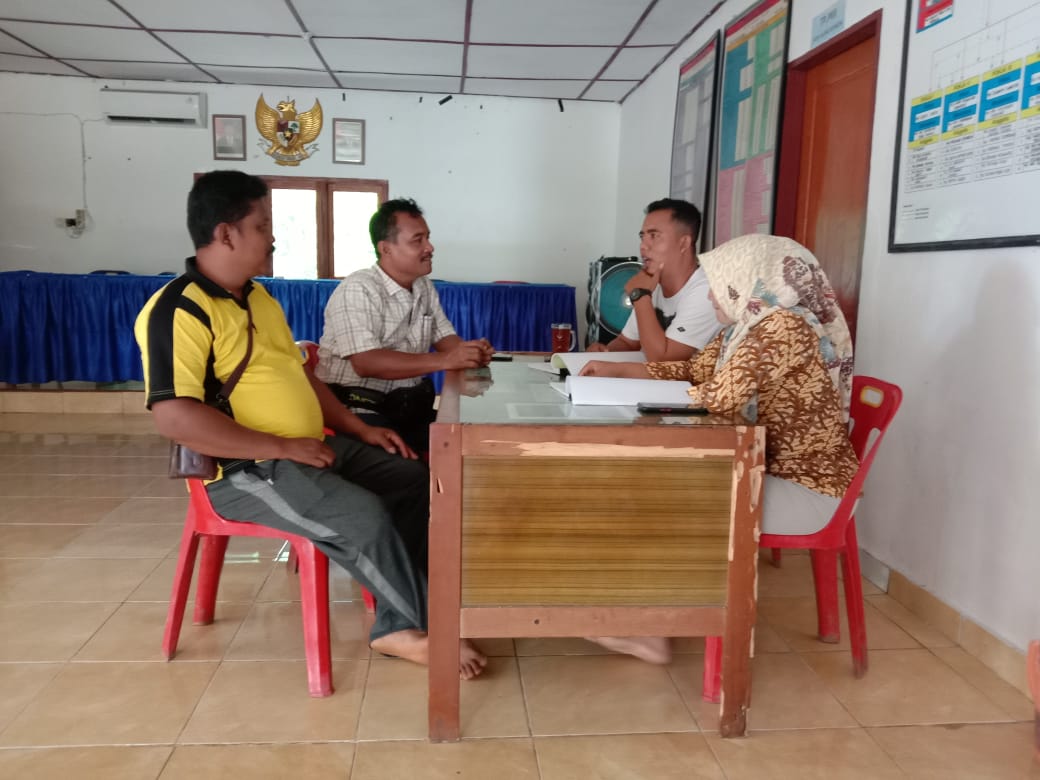 Polsek Pulau Raja Polres Asahan  Monitoring Tahapan Penetapan Calon Kepala Desa dan Daptar Pemilih Sementara
