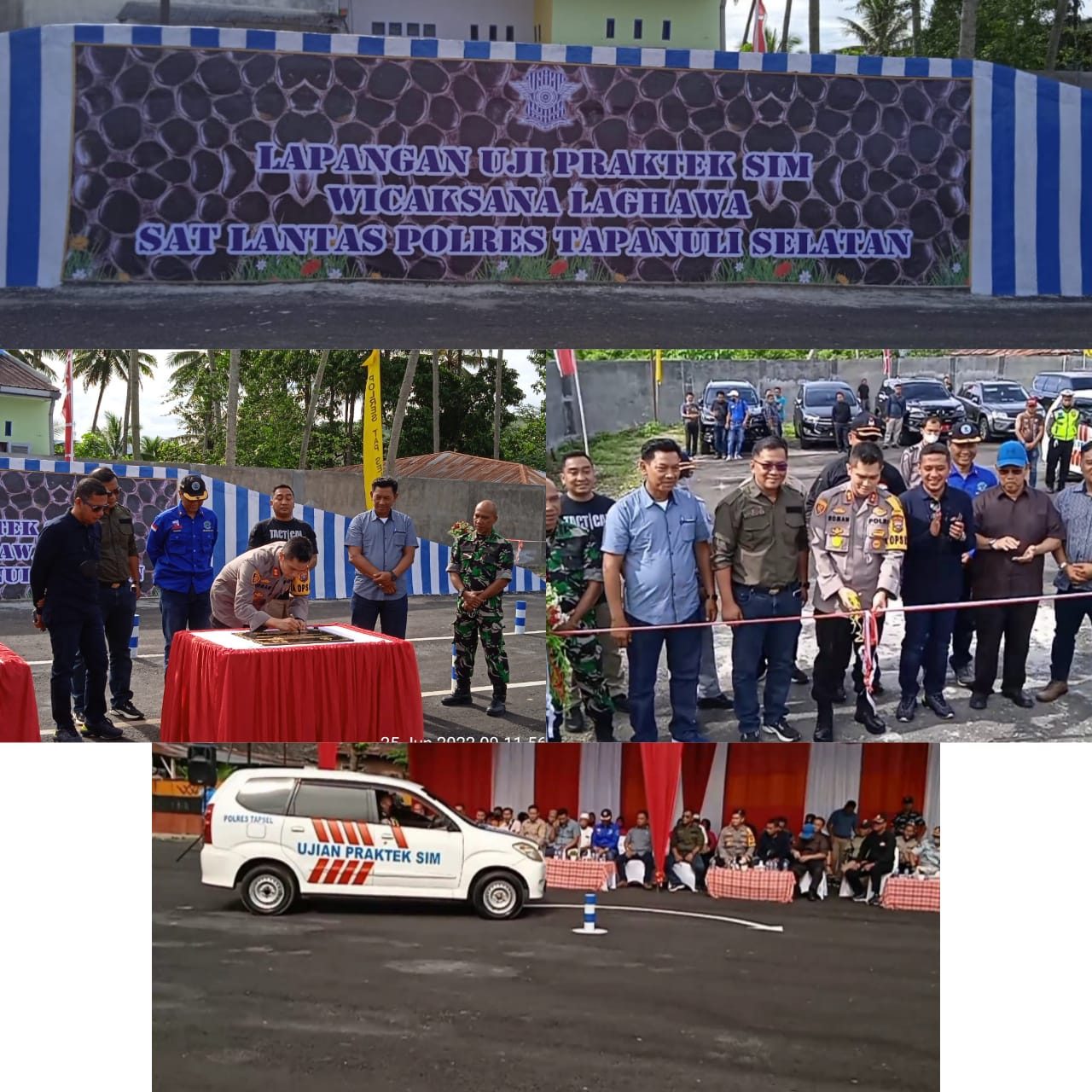 Kapolres Tapsel Resmikan Lapangan Uji Praktek SIM Satlantas Wicaksana Laghawa