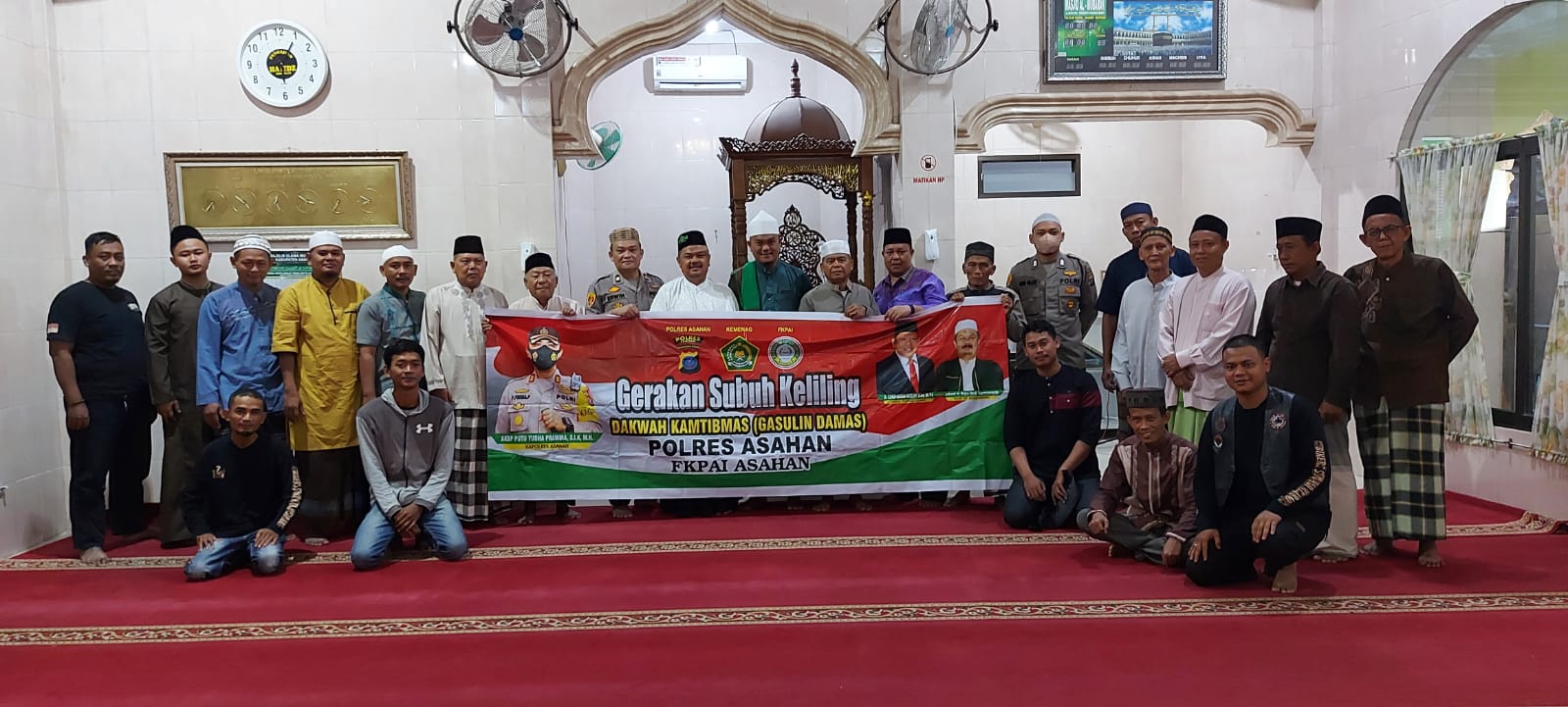 Gasuling Polres Asahan Dan FK Penyuluh Agama Islam Gelar Subuh Bersama di Masjid Al Mubarok Kisaran