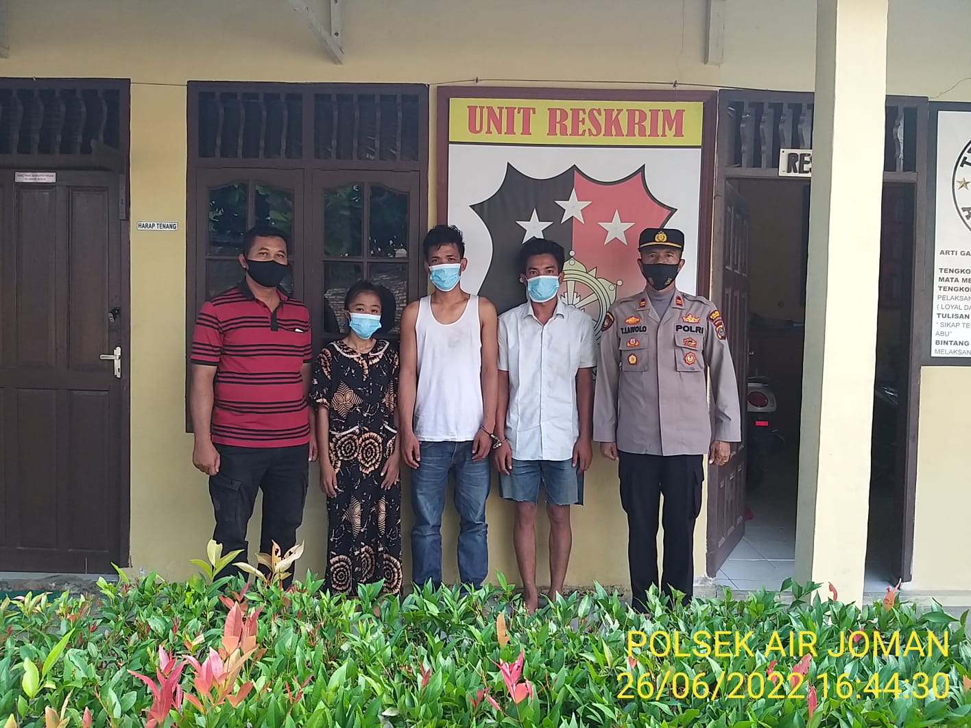 Polsek Air Joman Polres Asahan Amankan Dua Laki-laki dan Satu Perempuan Pelaku Tindak Pidana Narkotika