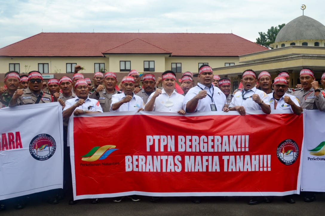 Karyawan PTPN III Apel Siaga Hempang Mafia Tanah