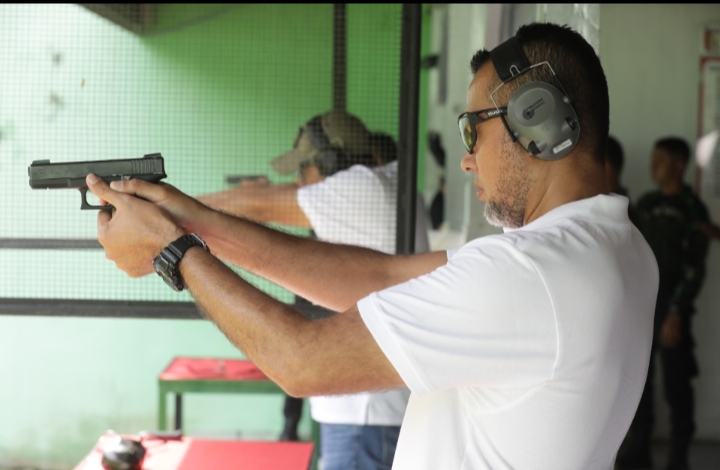 Musa Rajekshah Ikuti Lomba  Tembak Pistol Eksekutif HUT Kodam I/BB