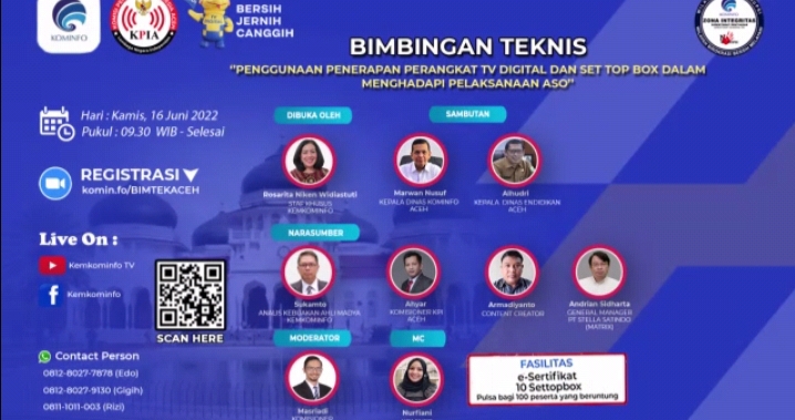 Bimtek ASO, Kadiskominfo Aceh : Tidak Perlu Membeli TV Baru