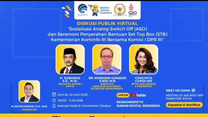 Komisi I DPR RI  Subarna : Anggaran Sosialisasi ASO Perlu Ditambah Agar Lancar