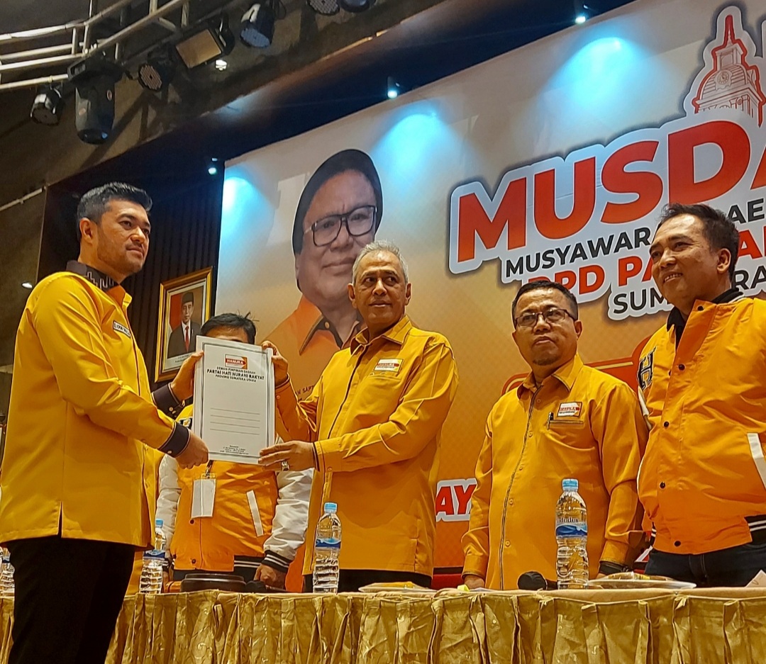 Musdalub Partai Hanura Sumut, El Adrian Shah Terpilih Secara Aklamasi, Ini Pesan Sekjen Hanura Kodrat Shah