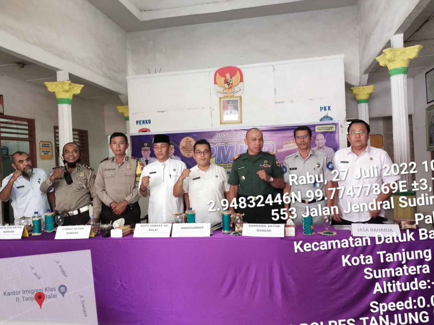 Polres Tanjungbalai Bersama Badan Pengelolaan Pajak dan Restribusi Daerah Provinsi Sumatera Utara Sosialisasikan PMKP