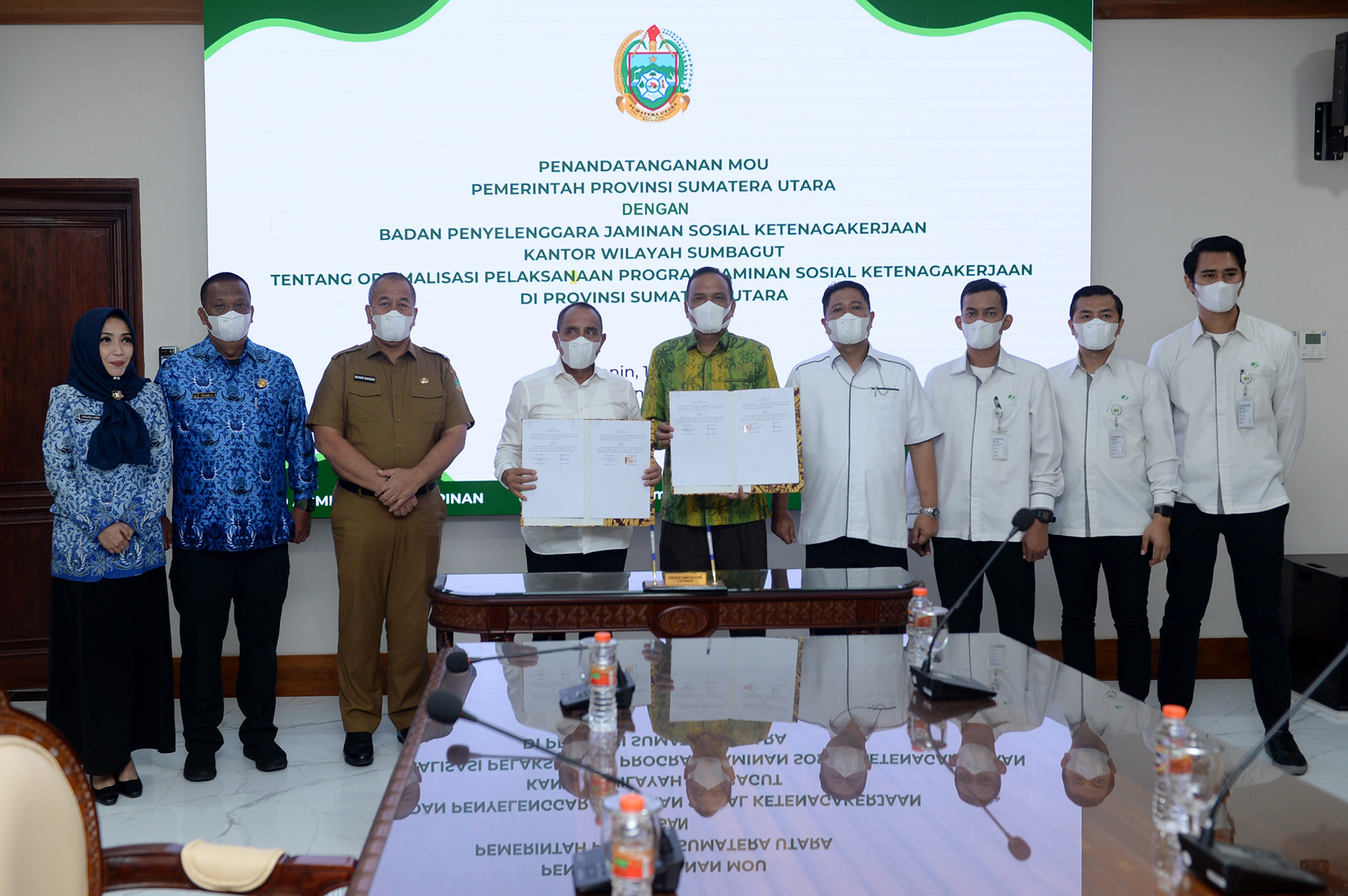 Gubernur Sumut Teken MoU dengan BPJamsostek  *Optimalisasi Jaminan Sosial Kelompok Rentan dan Miskin