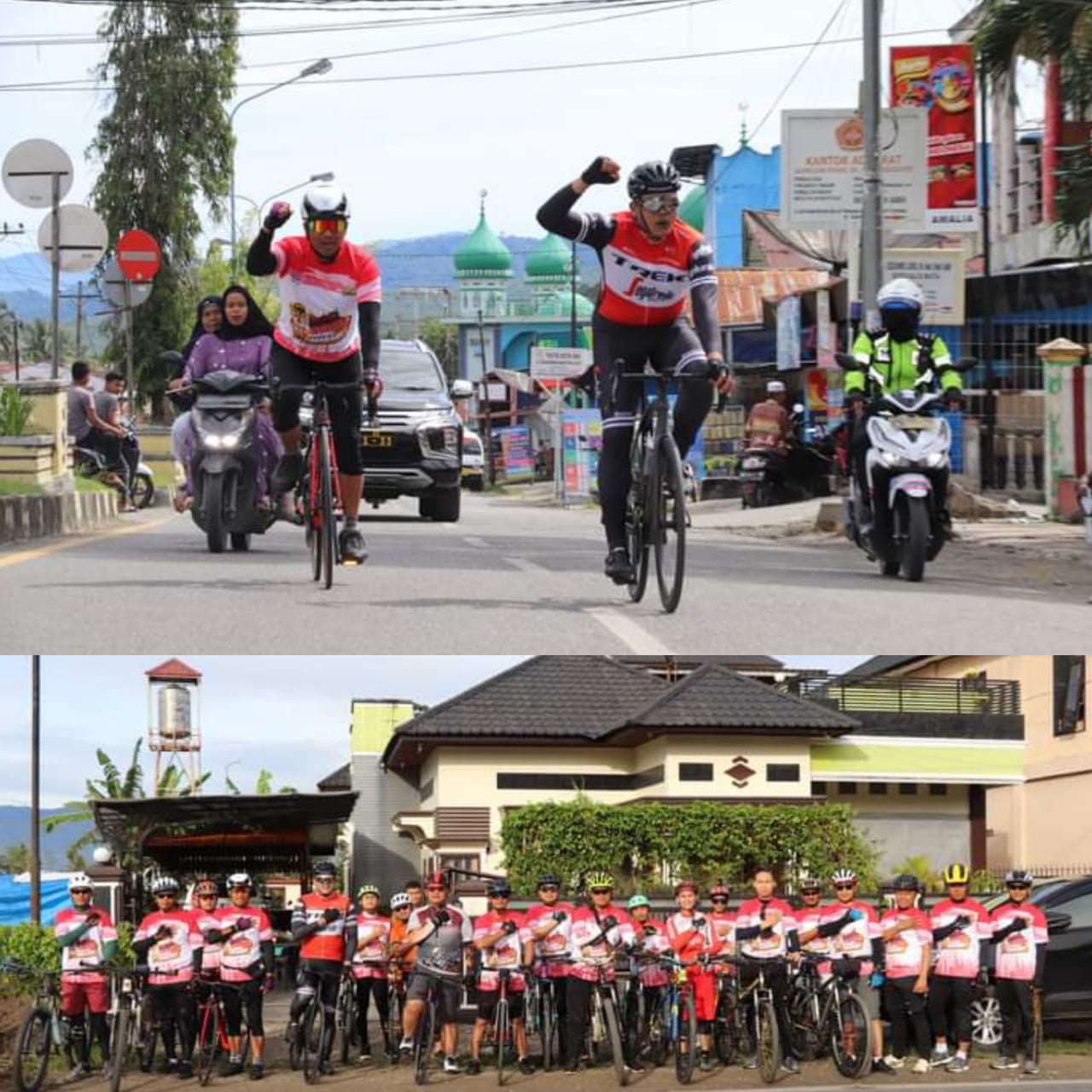 Kapolres Madina dan Personil Gowes dan Bersilaturahmi dengan Forkopimca Kecamatan Siabu - Kecamatan Panyabungan
