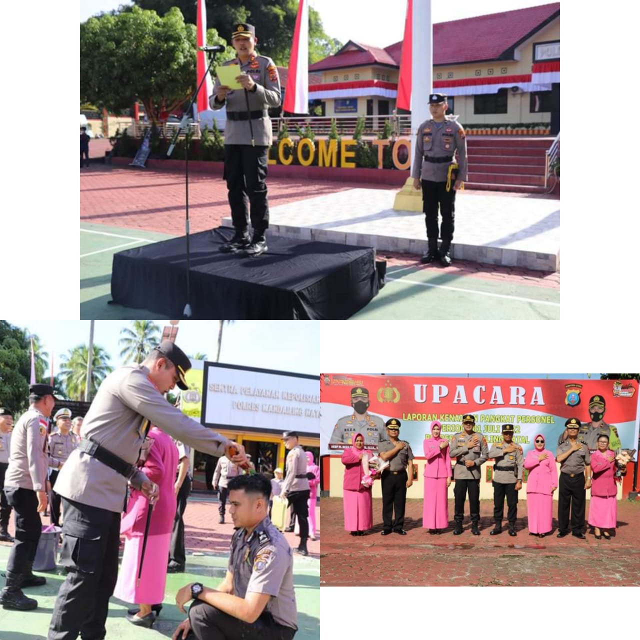 KAPOLRES MANDAILING NATAL  PIMPIN UPACARA RAPORT  KENAIKAN PANGKAT 28 PERSONIL