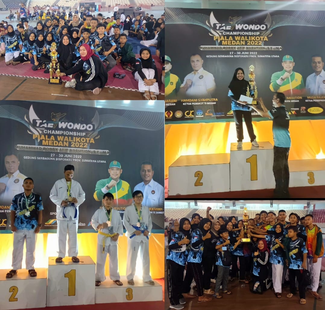 Taekwondo Palas Menjadi Juara Tim Terbaik di Kejurda Piala Walikota Medan