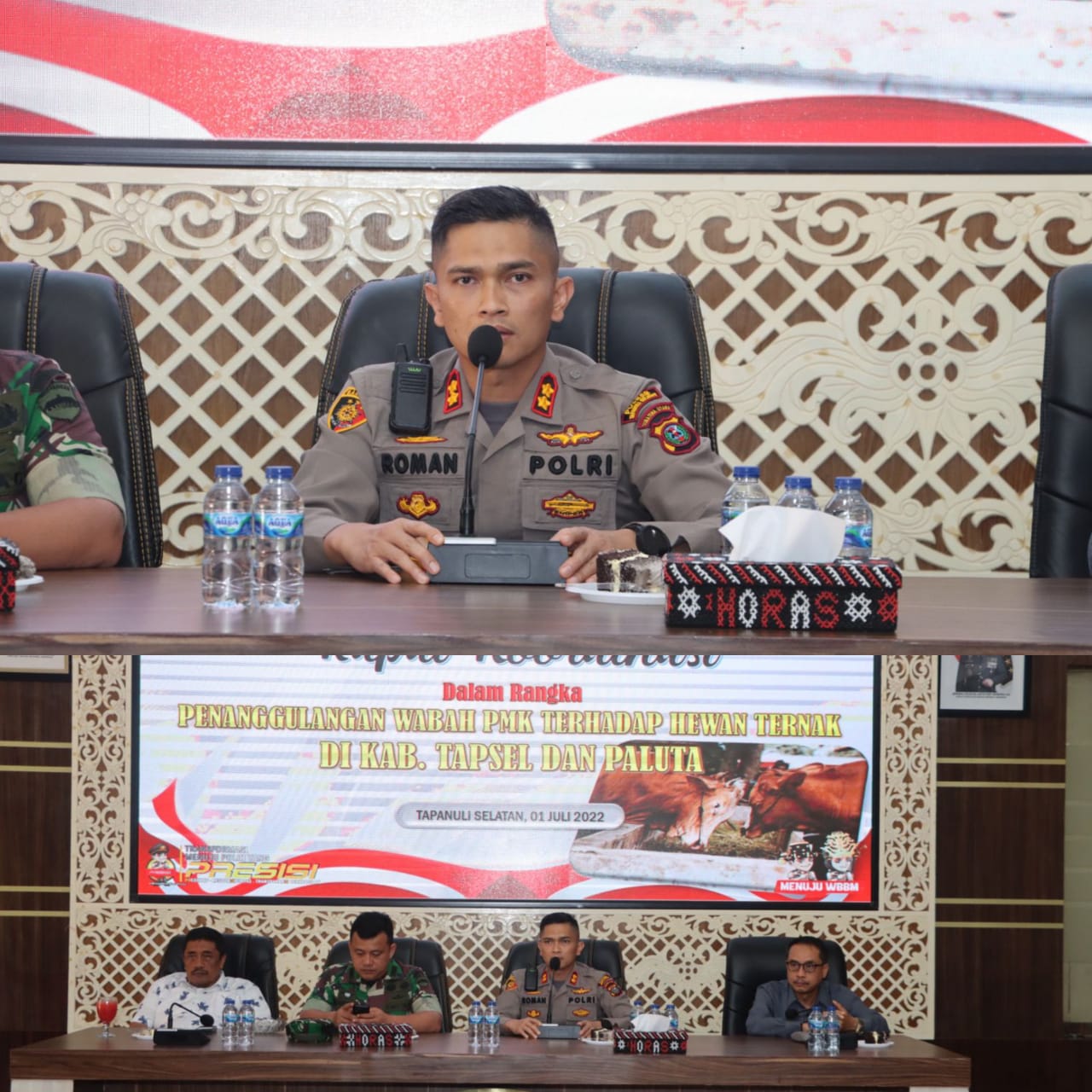 Kapolres Tapsel Pimpin Rakor Penanganan PMK, Satgas Terbentuk