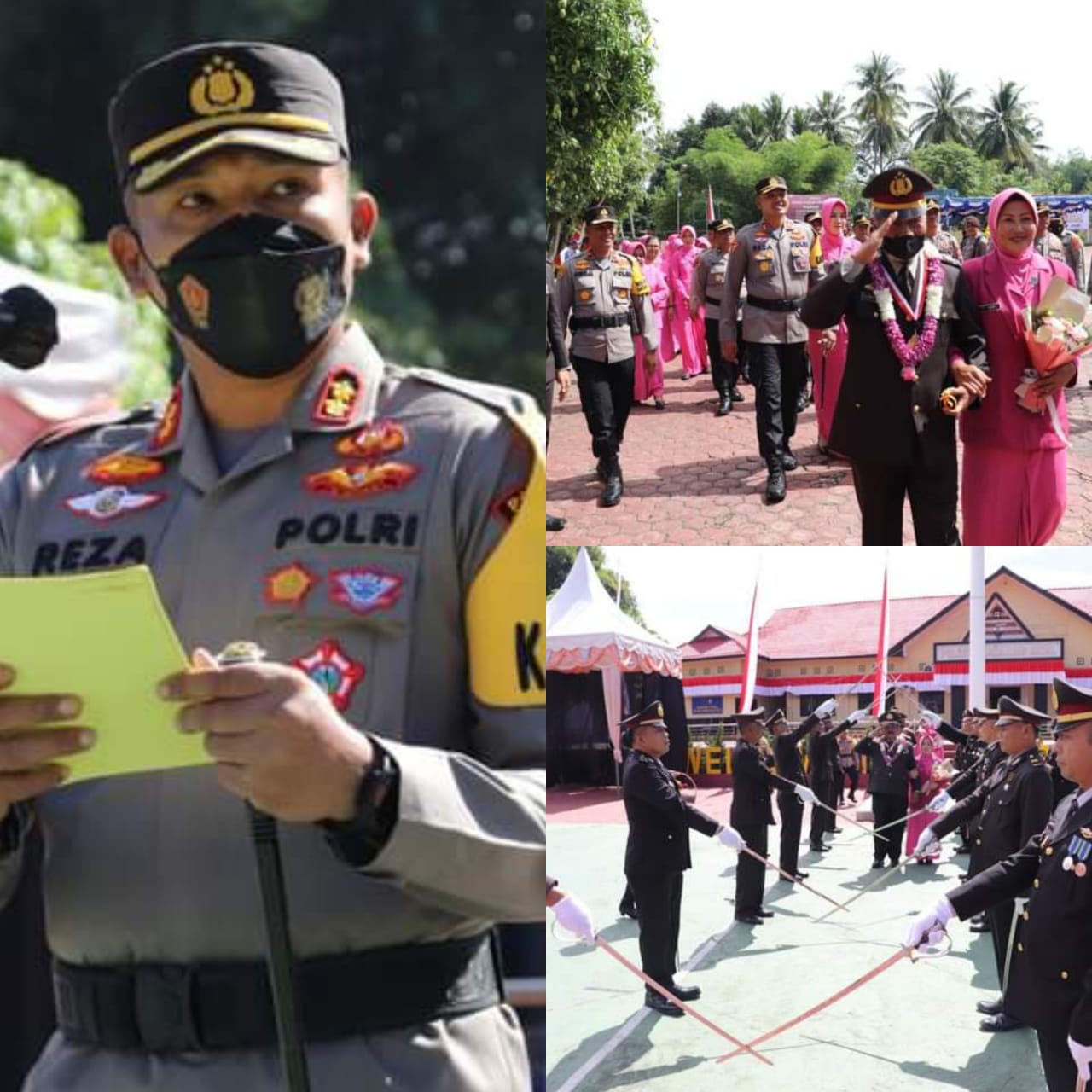 KAPOLRES MANDAILING NATAL PIMPIN UPACARA PURNA BAKTI PERSONIL POLRES MANDAILING NATAL