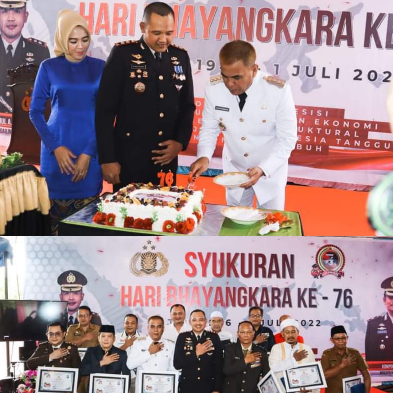 Bupati Madina Panjatkan Doa pada Acara Syukuran HUT Bhayangkara Polri ke-76