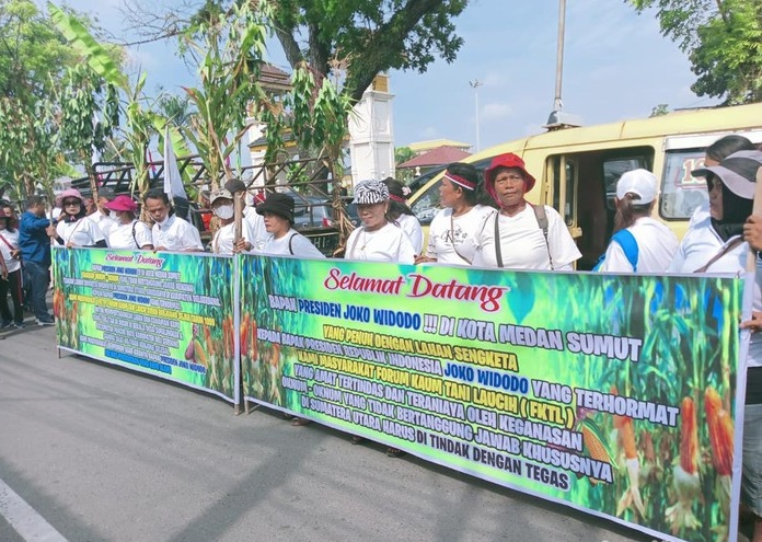 Kunjungi Kota Medan,Jokowi Disambut Unjuk Rasa