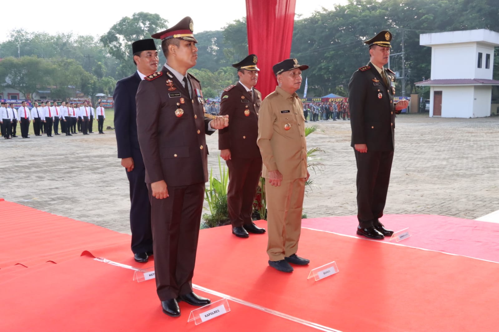 Polres Asahan Ikuti Upacara HUT Bhayangkara ke 76 Tahun 2022 Secara Virtual dengan Presiden