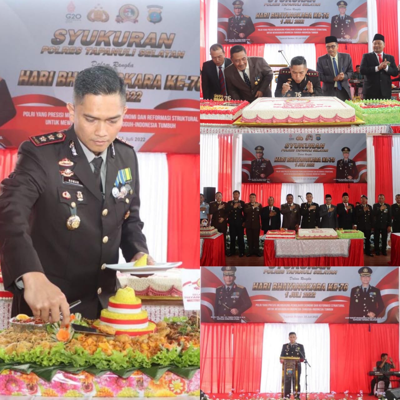 Disela Syukuran HUT Bhayangkara ke-76, Kapolres Tapsel Ucapkan Terimakasih Ke Jajaran