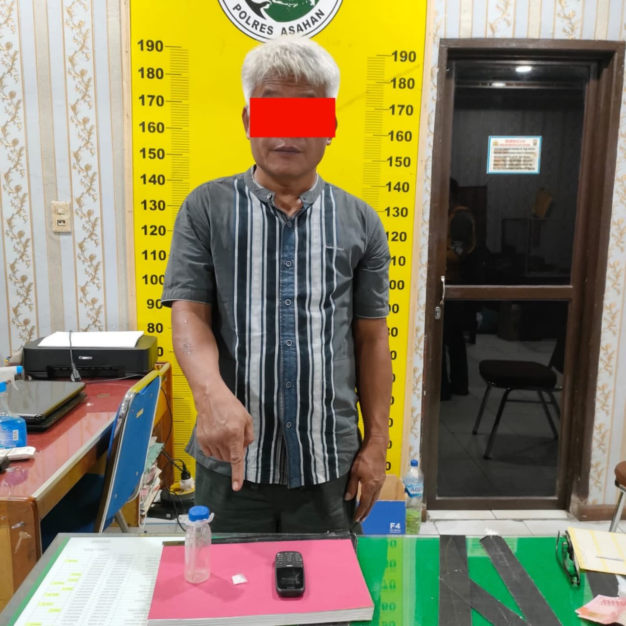 Seorang Petani Warga Dsn III Gunung Berkat Kec.Bandar Pulau Diamankan Satres Narkoba Polres Asahan