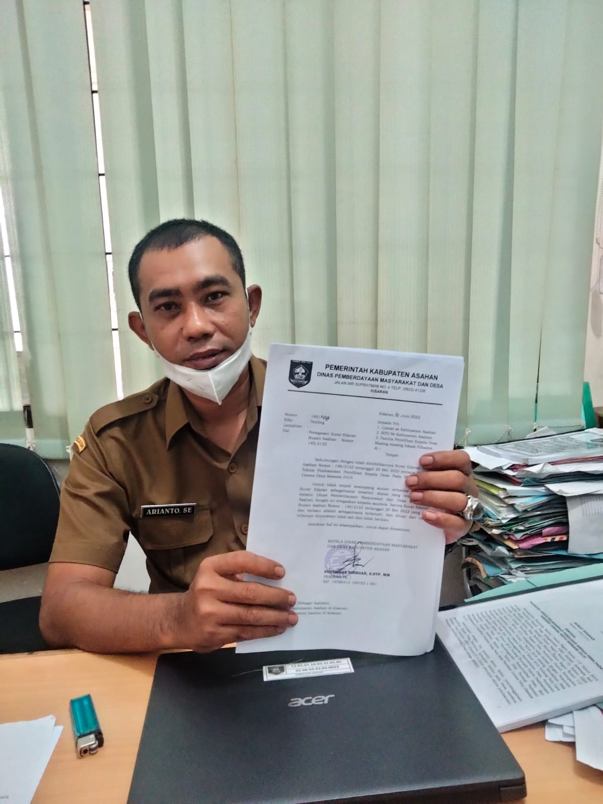 PMD Asahan Akui Human Eror Saat Kirim Surat Edaran Panitia Pilkades