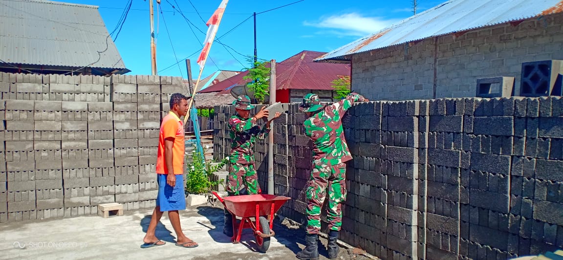Satgas Kodim Maluku Batalyon Arhanud 11/WBY Pos Ramil Tomelehu Komsos di Wilayah Binaan